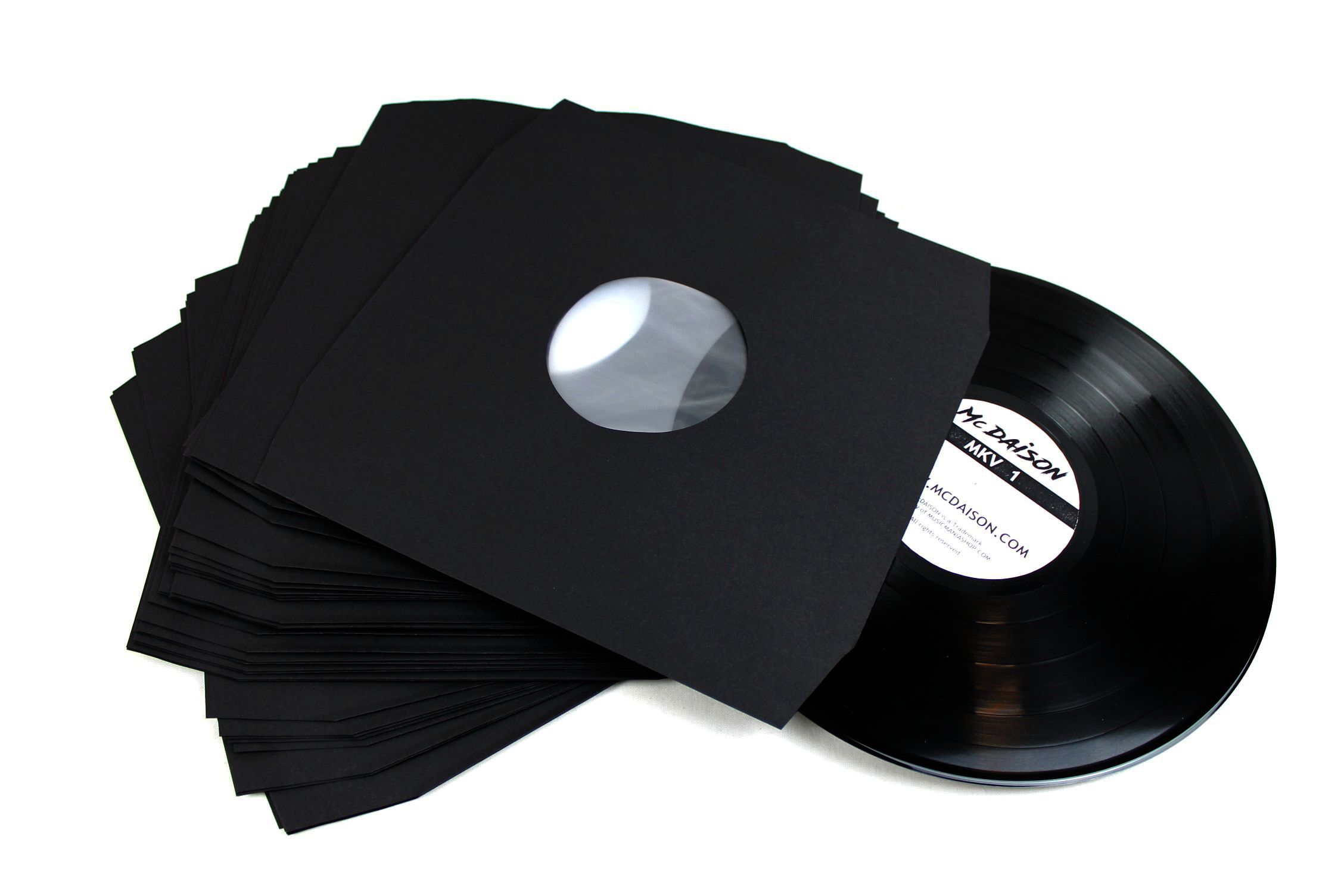 50 Buste interne per dischi in vinile in carta bianco/crema + foglio velina  – Buste per Vinili, Fumetti e CD/DVD