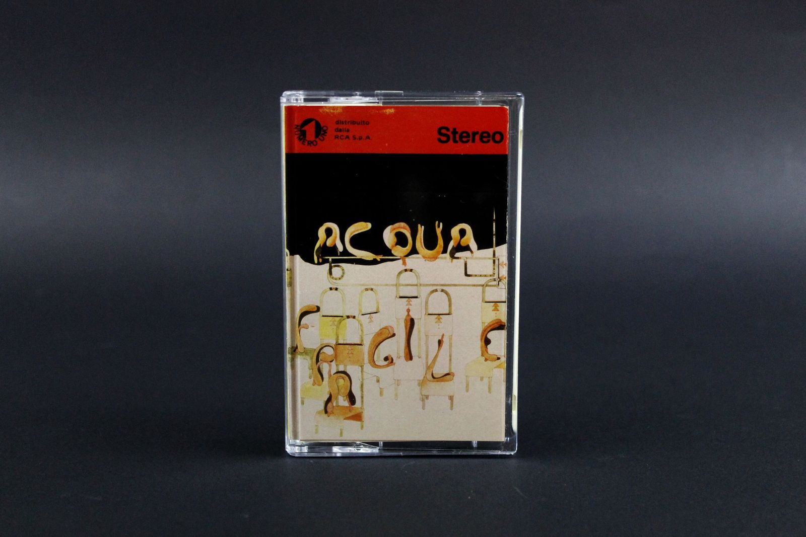 Custodia standard trasparente di ricambio in plastica per cassette musicali
