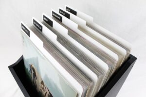 10pz Separatore per LP 33 giri bianco lusso con bordi arrotondati e linguella sporgente