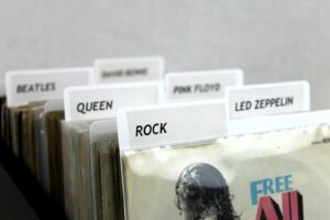 10pz Separatore per 45 giri bianco lusso con bordi arrotondati e linguella sporgente