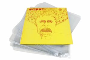 10 Buste PVC morbide lucide 140my Top di Gamma con bordi decorati per dischi LP 33 giri