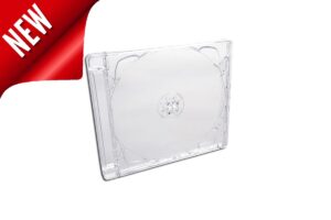 Custodia 1-2 CD Super Jewel Box case con tray trasparente