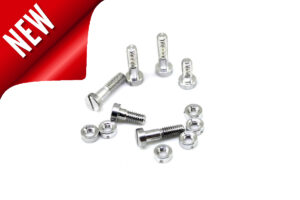 Set 6 viti + 6 bulloncini amagnetici per montaggio testine sui giradischi