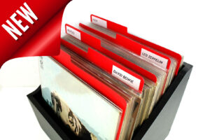 10pz Separatore per LP 33 giri rosso lusso con bordi arrotondati e linguella sporgente